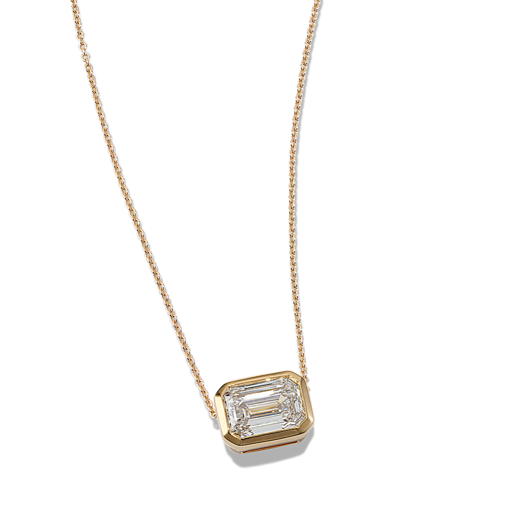 EC 1 ctw Lab-Grown Diamond Bezel Pendant