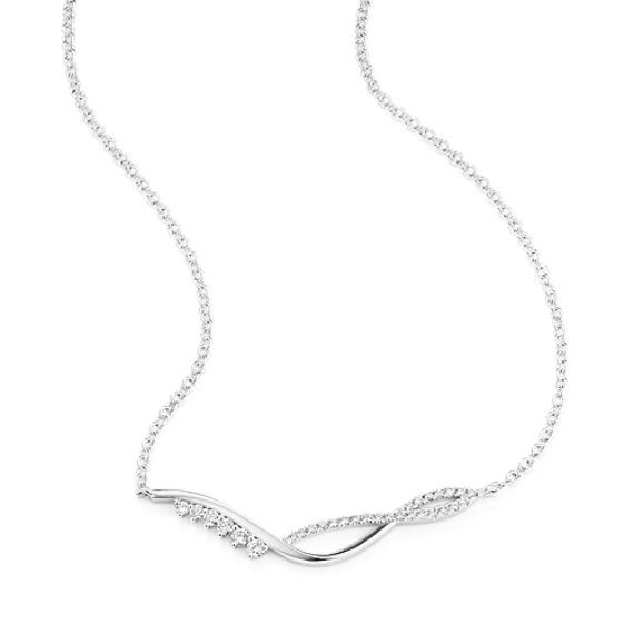 Infinity Diamond Bar Necklace