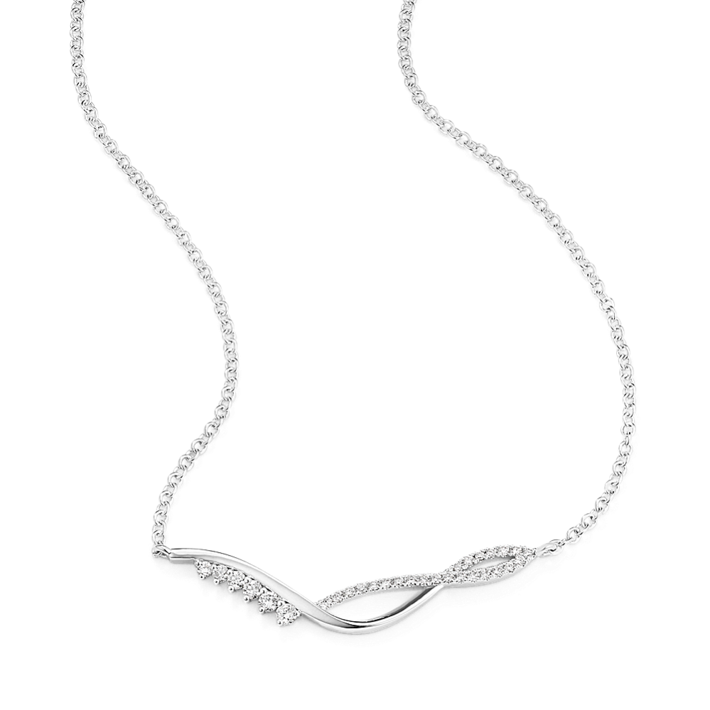Infinity Diamond Bar Necklace