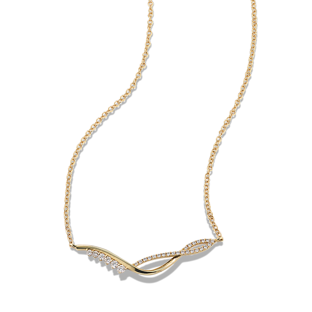 Infinity Diamond Bar Necklace