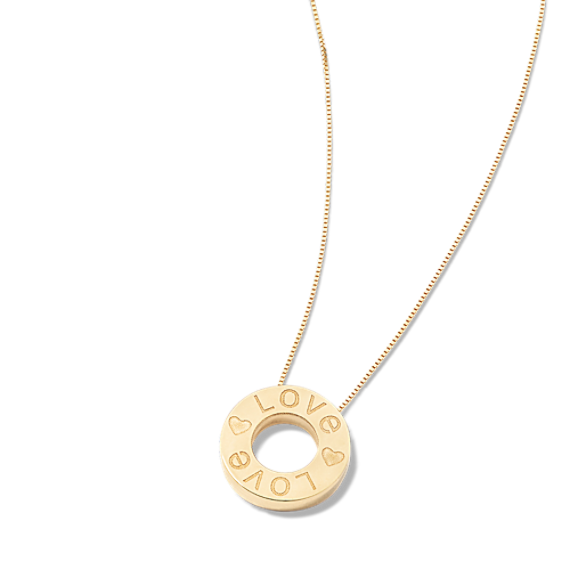 Circle of Love 14K Yellow Gold Pendant