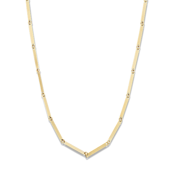 18'' 14K Yellow Gold Bar-Link Chain (1.5mm)