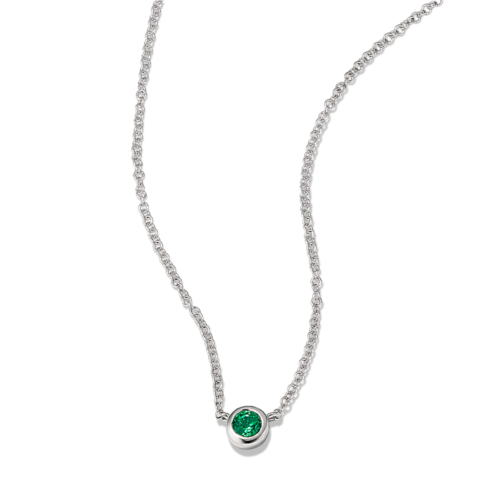 Elowen Bezel-Set Emerald Pendant