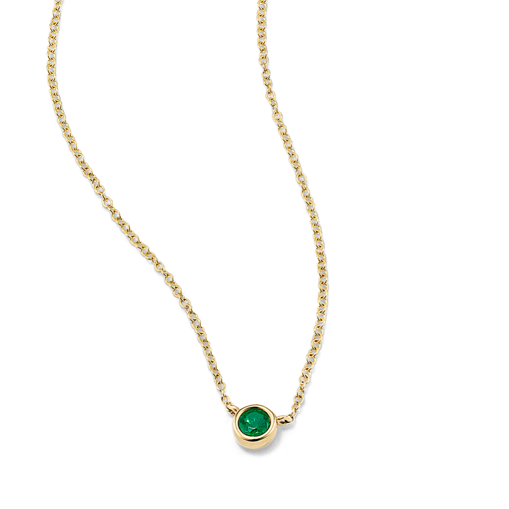 Elowen Bezel-Set Emerald Pendant