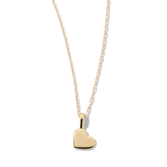 Petite 14K Yellow Gold Heart Pendant