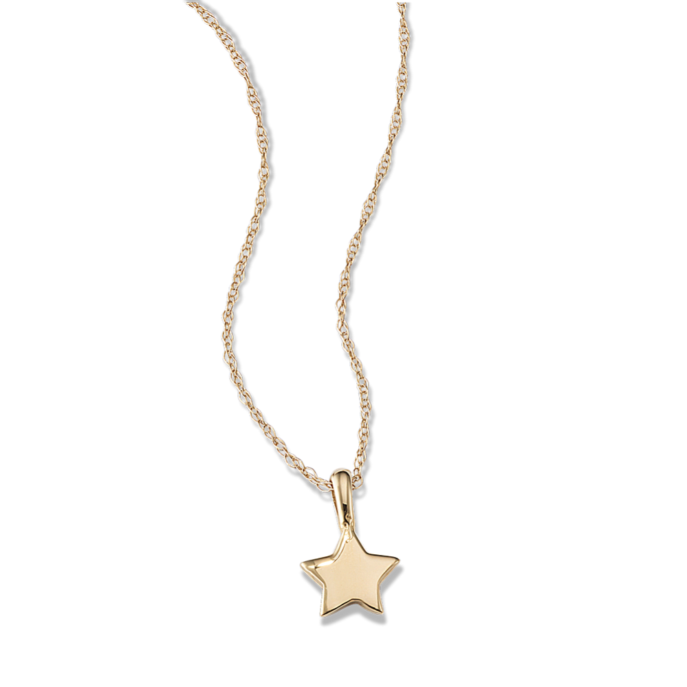 Petite 14K Yellow Gold Star Pendant