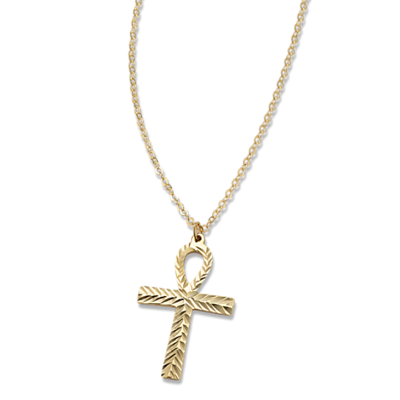 14K Yellow Gold Ankh Pendant