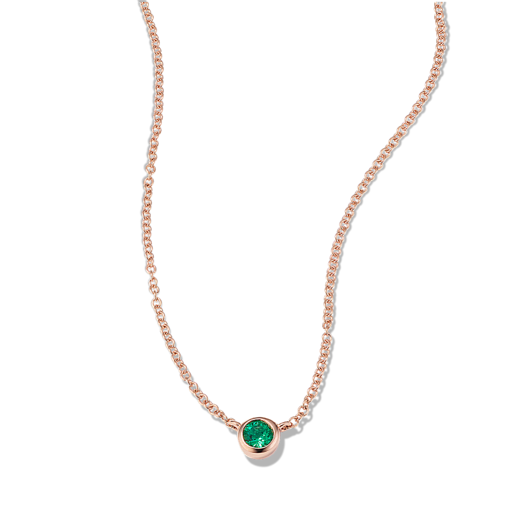 Elowen Bezel-Set Emerald Pendant