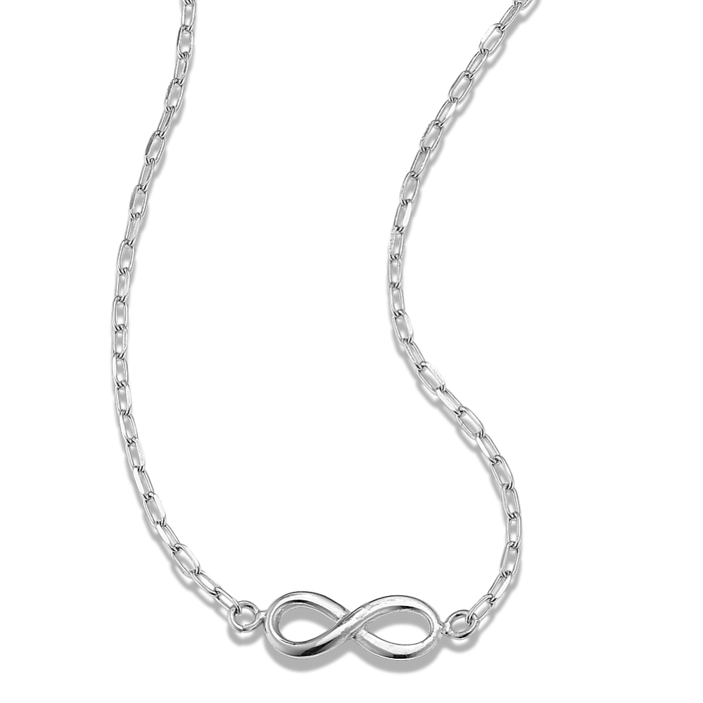 Sterling Silver Infinity Paperclip Chain