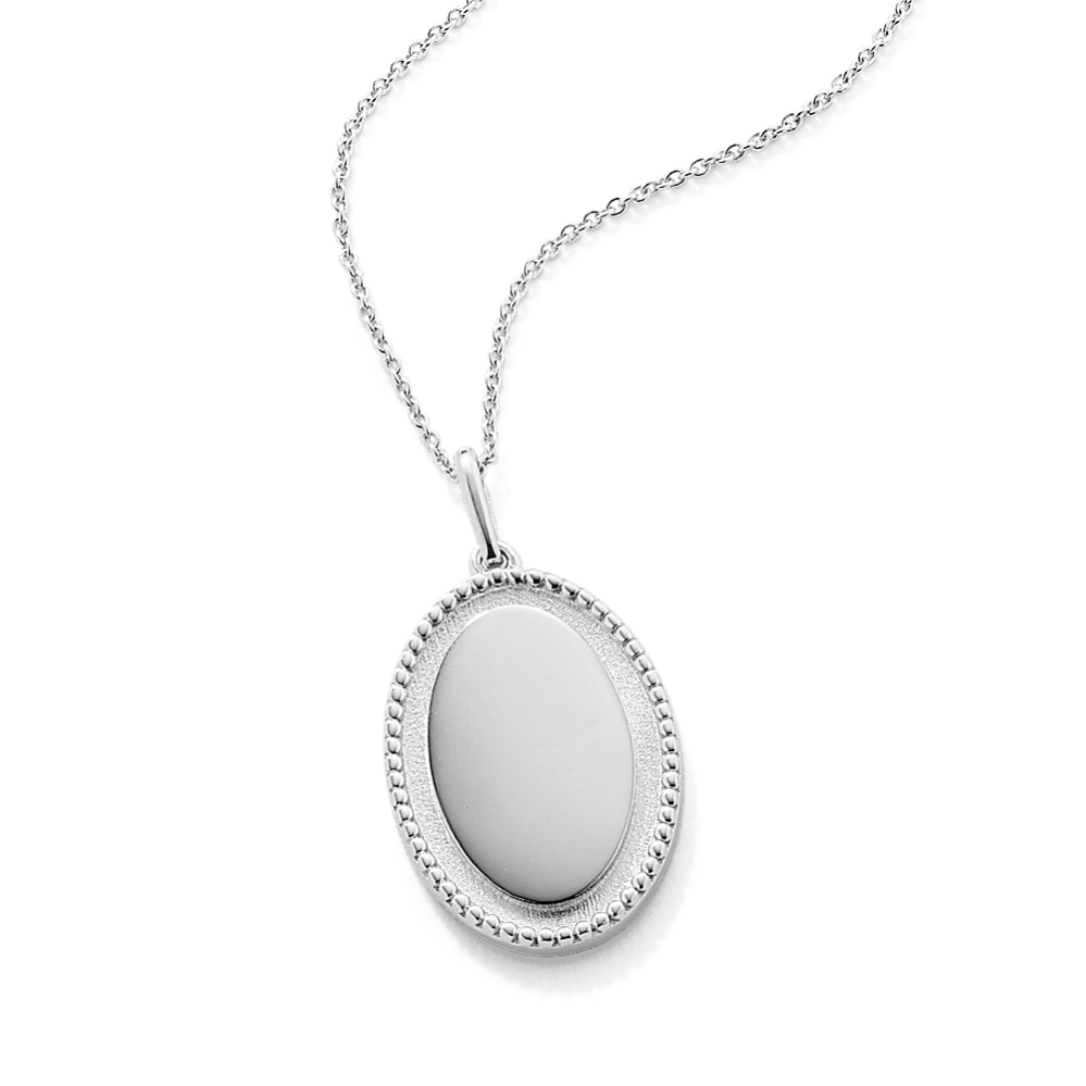 Odelia Engravable Sterling Silver Pendant Shane Co.