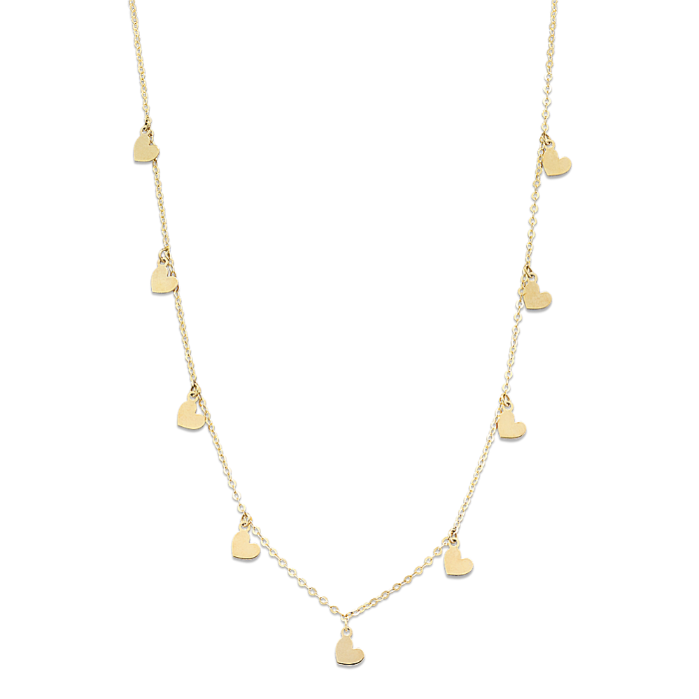 Gold heart deals station necklace