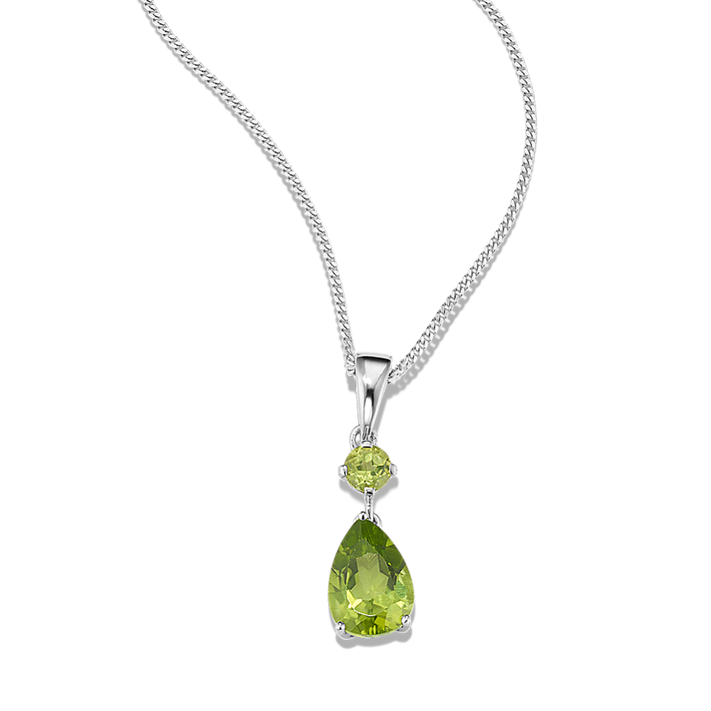 Somerset Peridot Pendant in Sterling Silver
