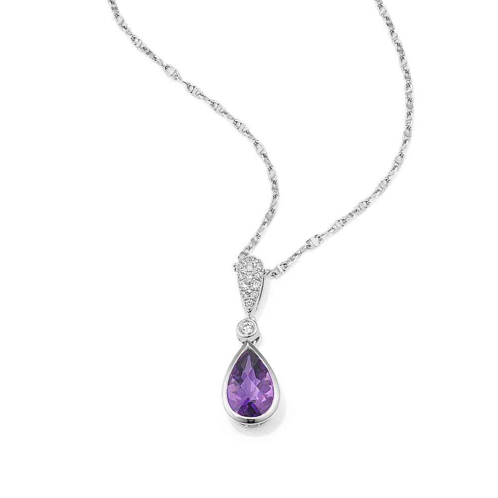 Zareen Amethyst & Diamond Pendant
