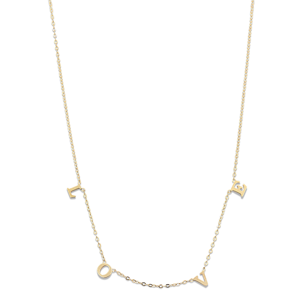 Love Letter 14K Yellow Gold Necklace