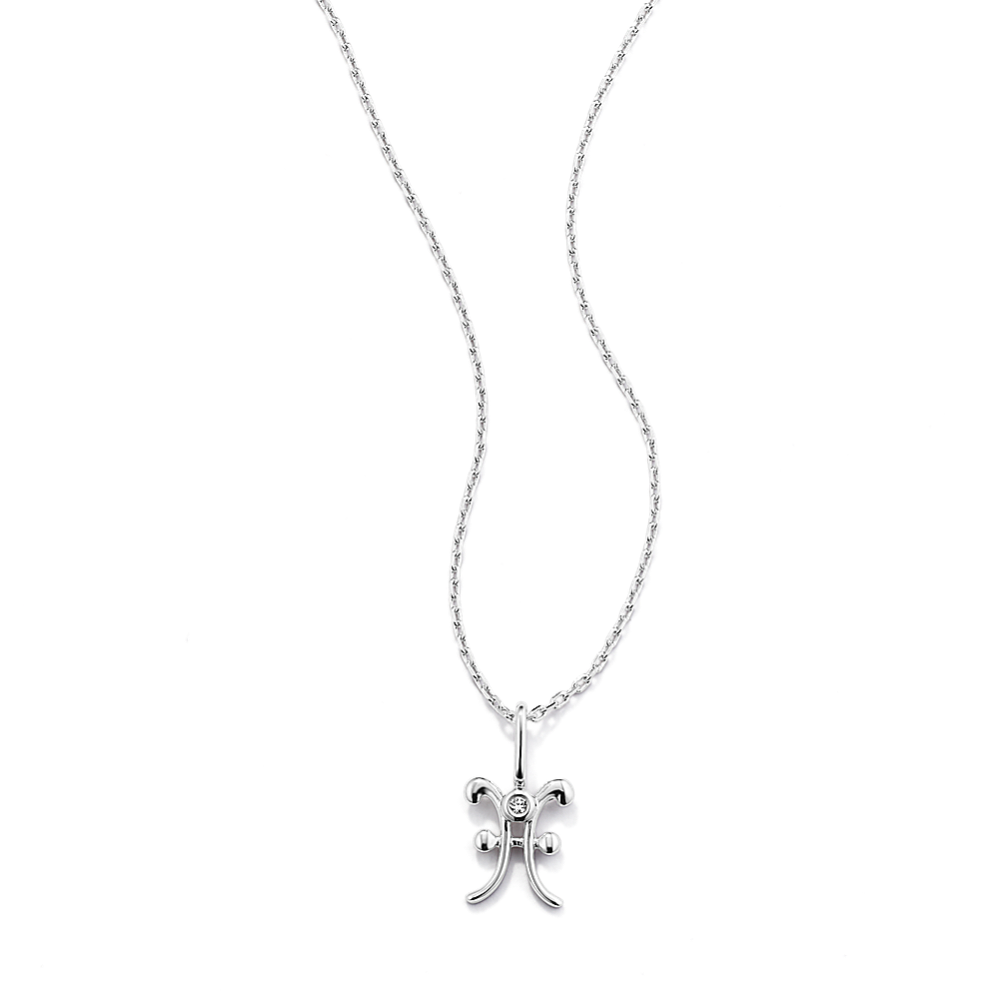 Pisces Sign Diamond Pendant