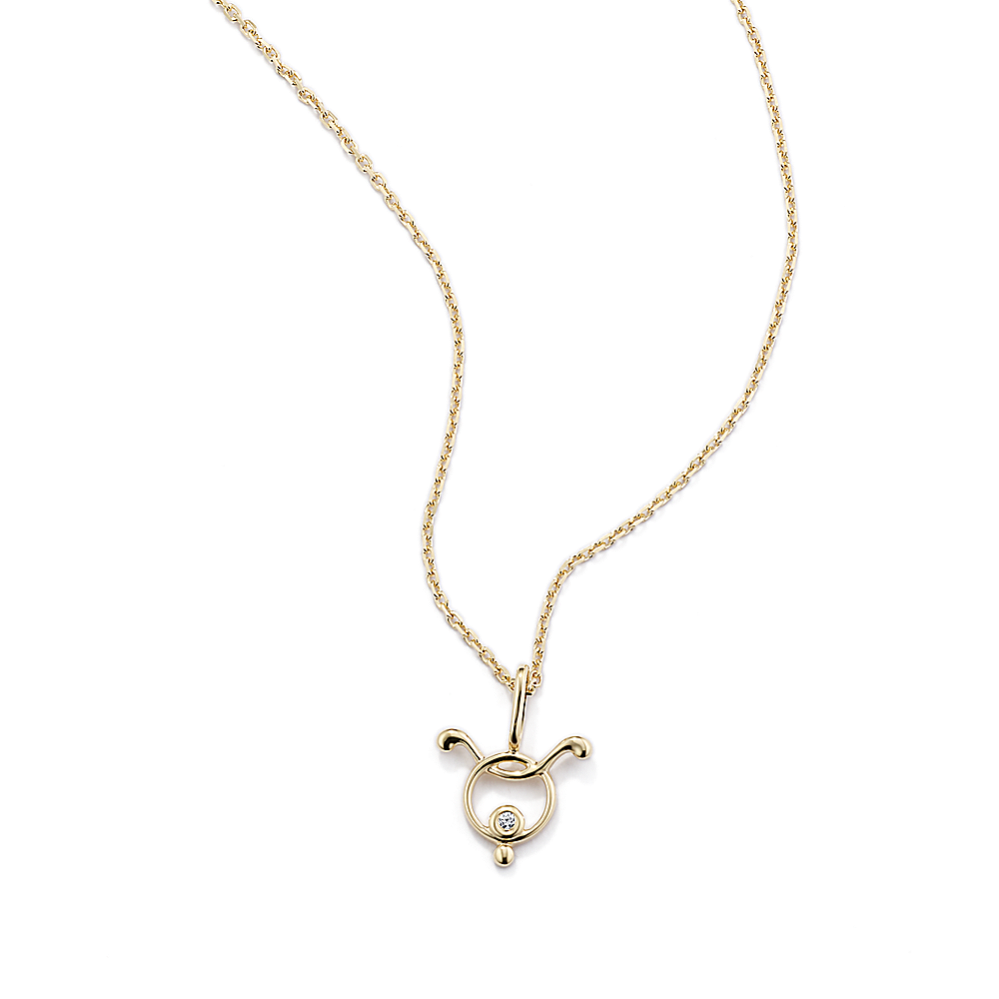 Taurus Sign Diamond Pendant
