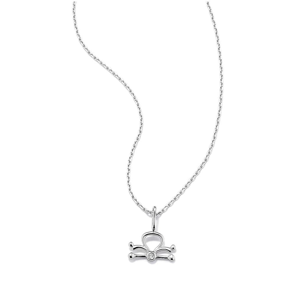 Libra Sign Diamond Pendant
