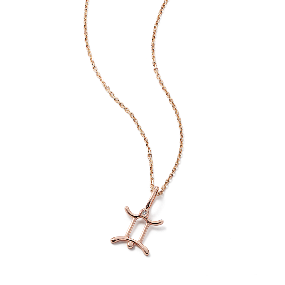 Gemini Sign Diamond Pendant