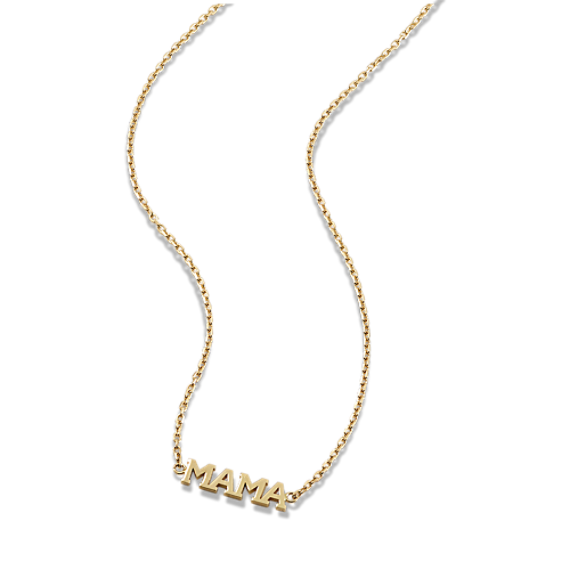 14K Yellow Gold Mama Necklace