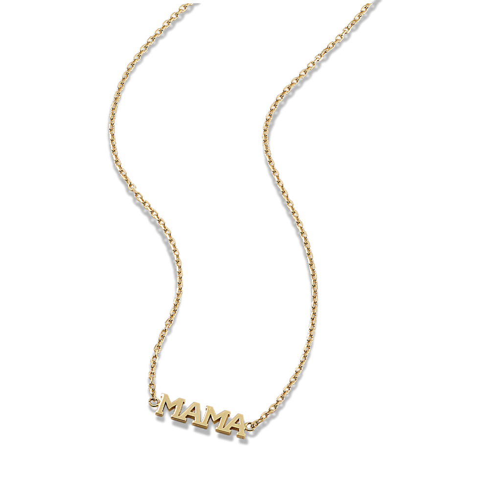 14K Yellow Gold Mama Necklace