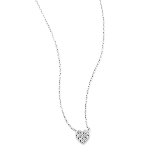 Diamond Pave Heart Necklace