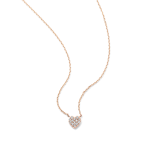 Diamond Pave Heart Necklace