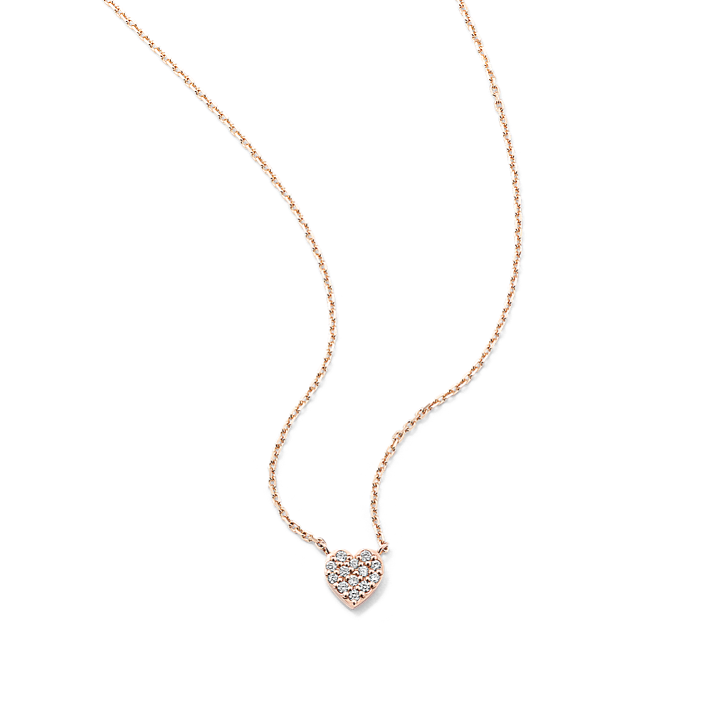 Diamond Pave Heart Necklace
