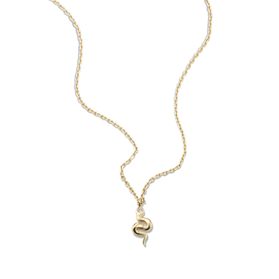 Snake Diamond Pendant