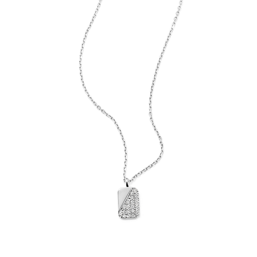 Petite Diamond Tag Pendant