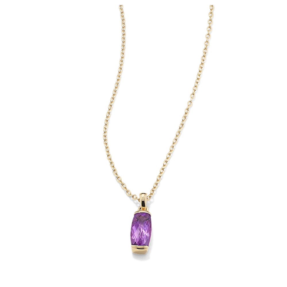 Melina Amethyst Pendant Vermeil 14K Gold Shane Co