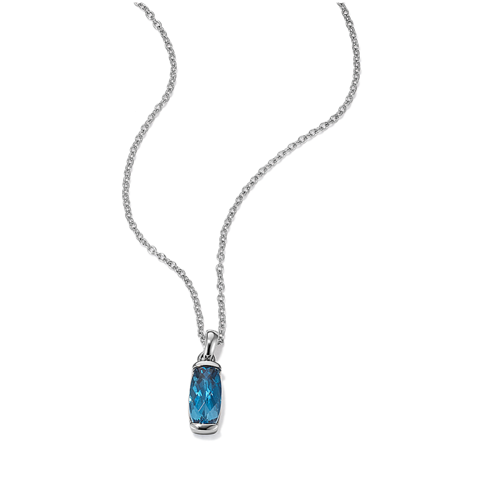Blue Topaz Drop Sterling Silver Pendant Blue Topaz Drop Sterling Silver Pendant