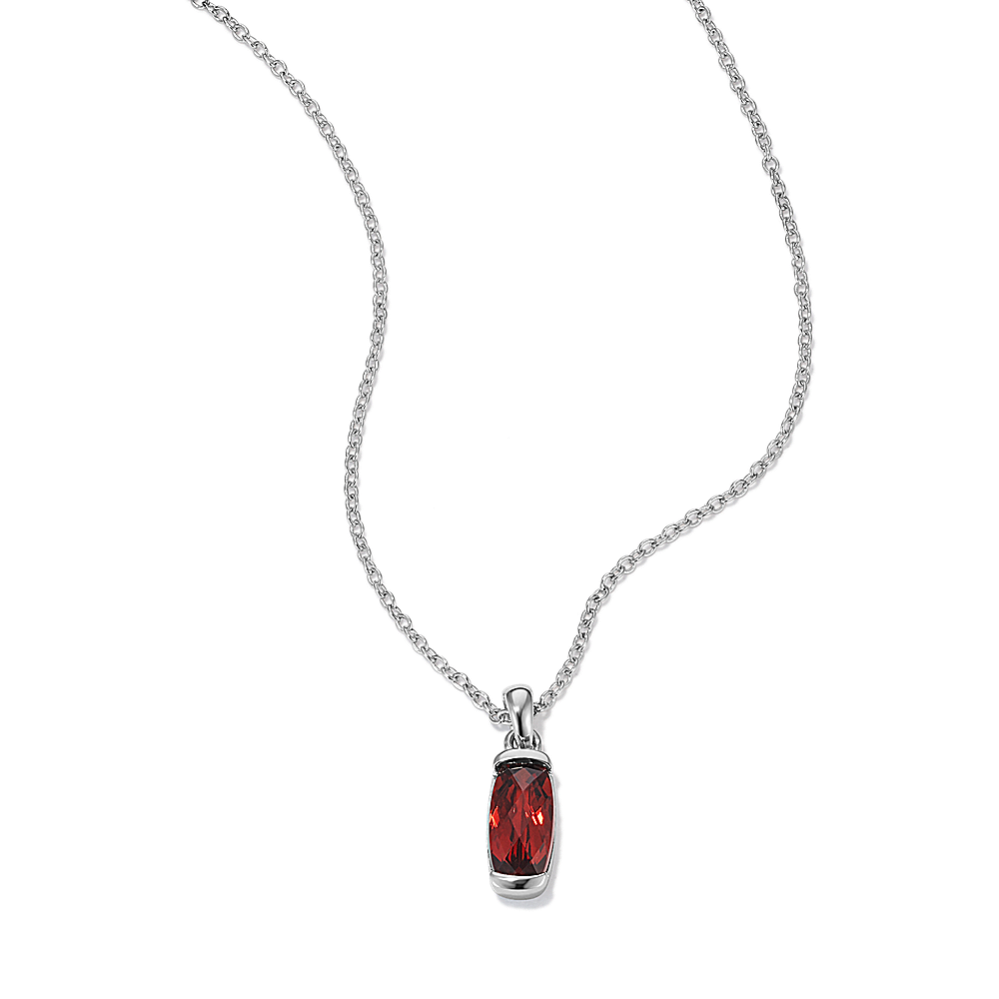 Melina Garnet Pendant - Sterling Silver