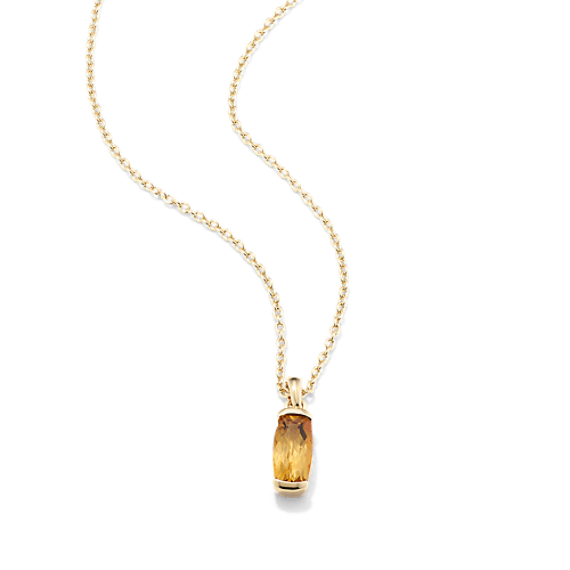 Melina Citrine Pendant - Vermeil 14K Gold