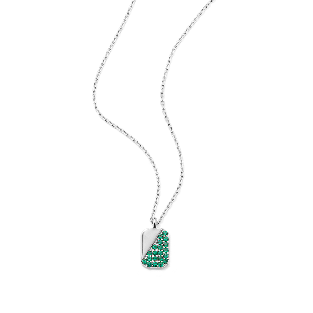 Petite Emerald Tag Pendant