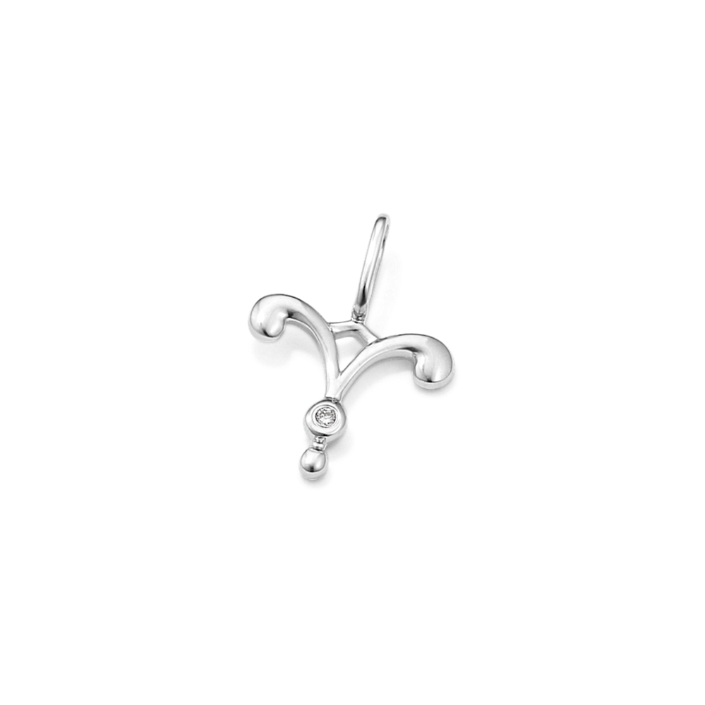 Aries Sign Diamond Charm