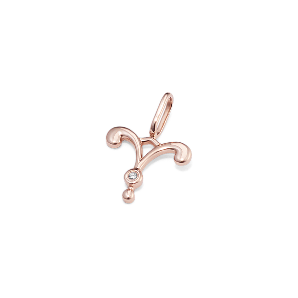 Aries Sign Diamond Charm