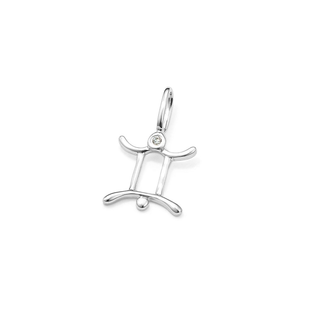 Gemini Sign Diamond Charm
