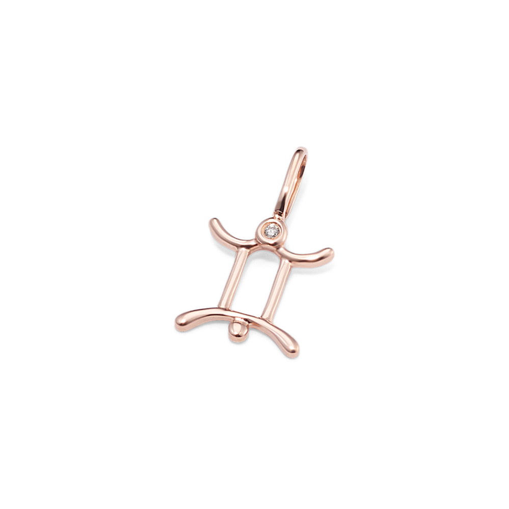 Gemini Sign Diamond Charm