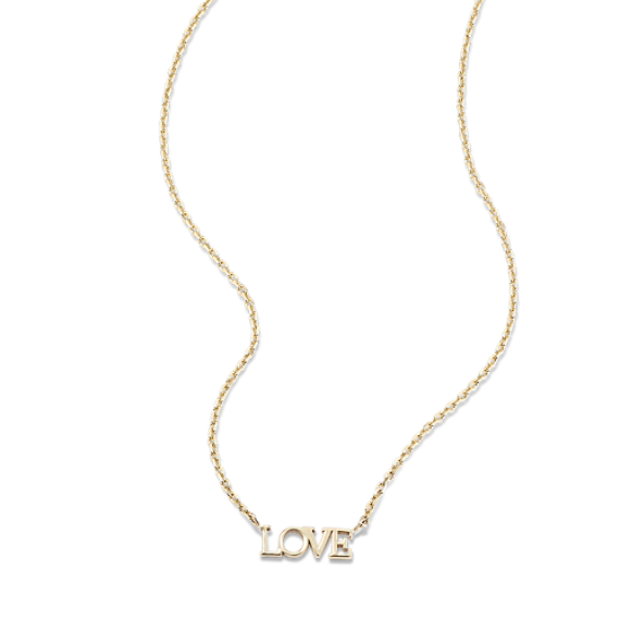 14K Yellow Gold Love Necklace