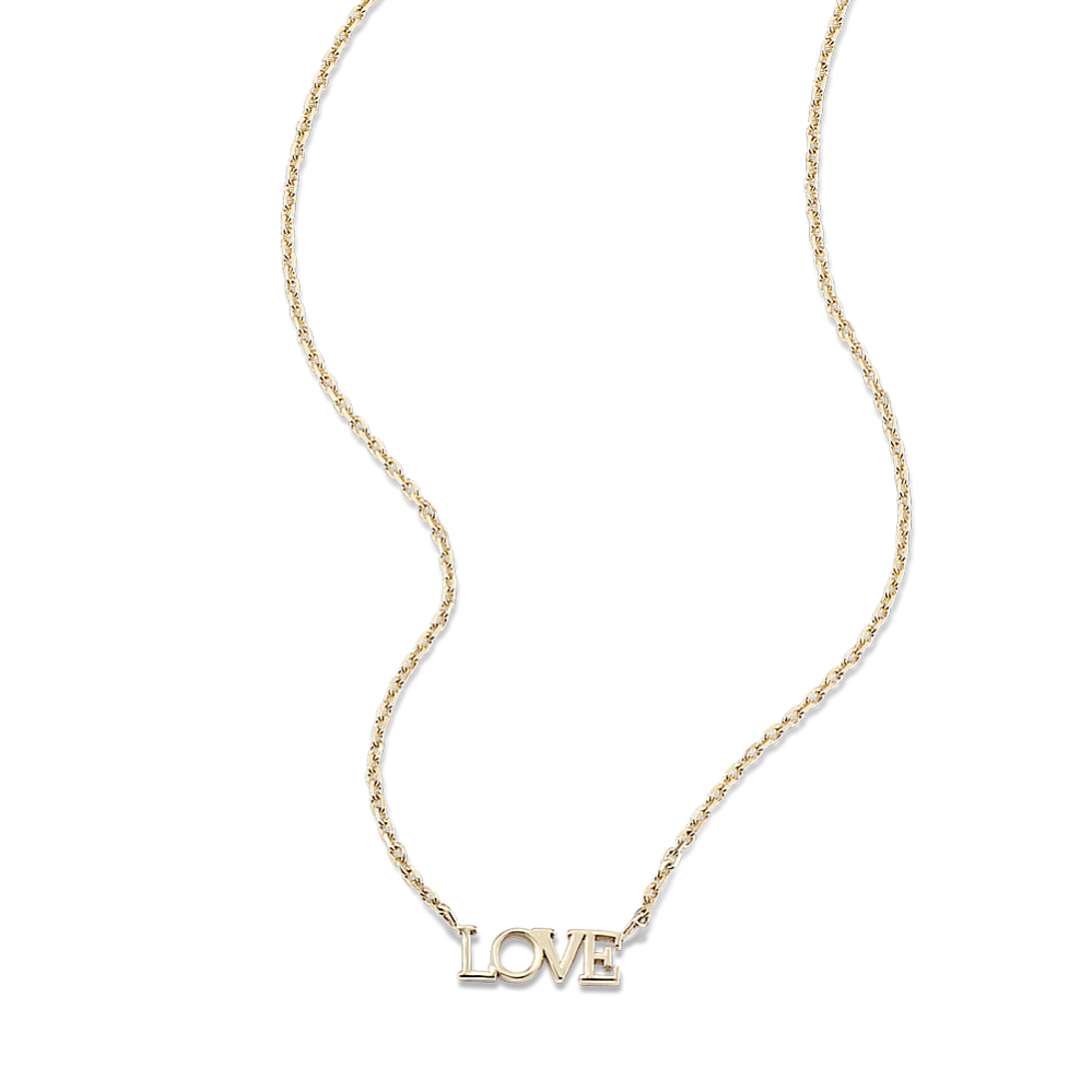 14K Yellow Gold Love Necklace | Shane Co.