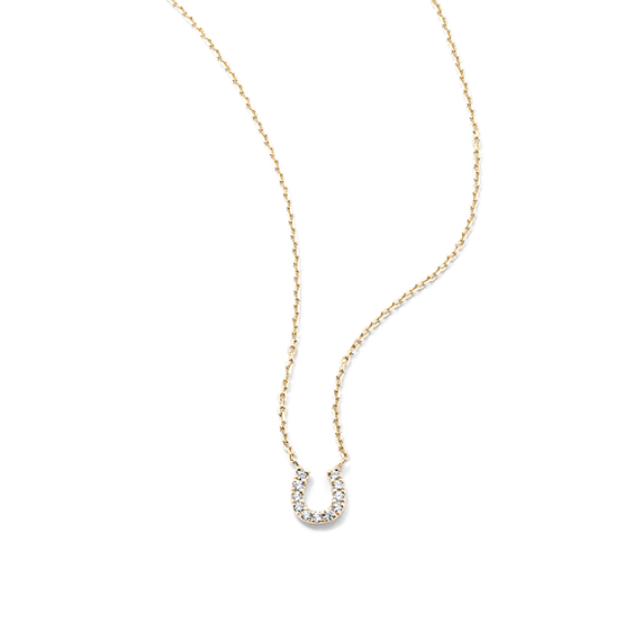 Petite Horseshoe Diamond Pendant