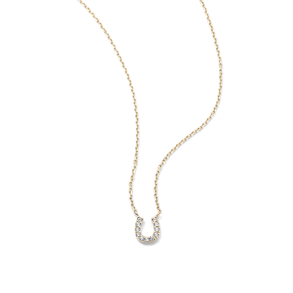 Petite Horseshoe Diamond Pendant