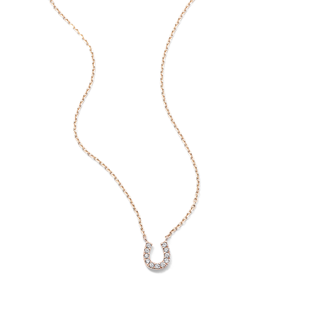 Petite Horseshoe Diamond Pendant