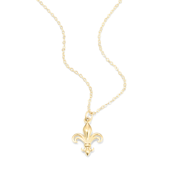 14K Yellow Gold Fleur-De-Lis Pendant