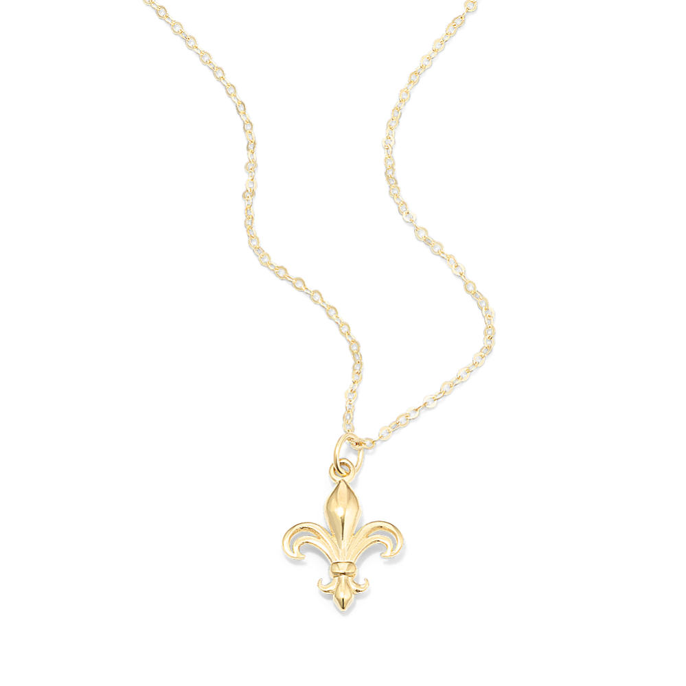 14K Yellow Gold Fleur-De-Lis Pendant