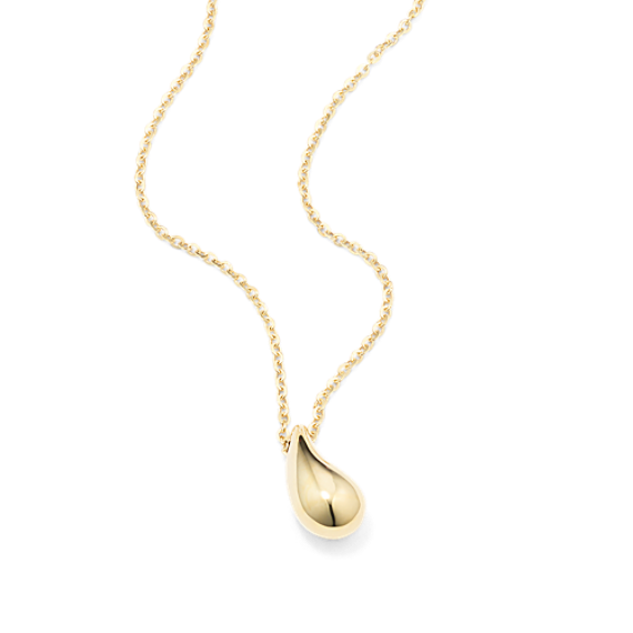 14K Yellow Gold Teardrop Pendant