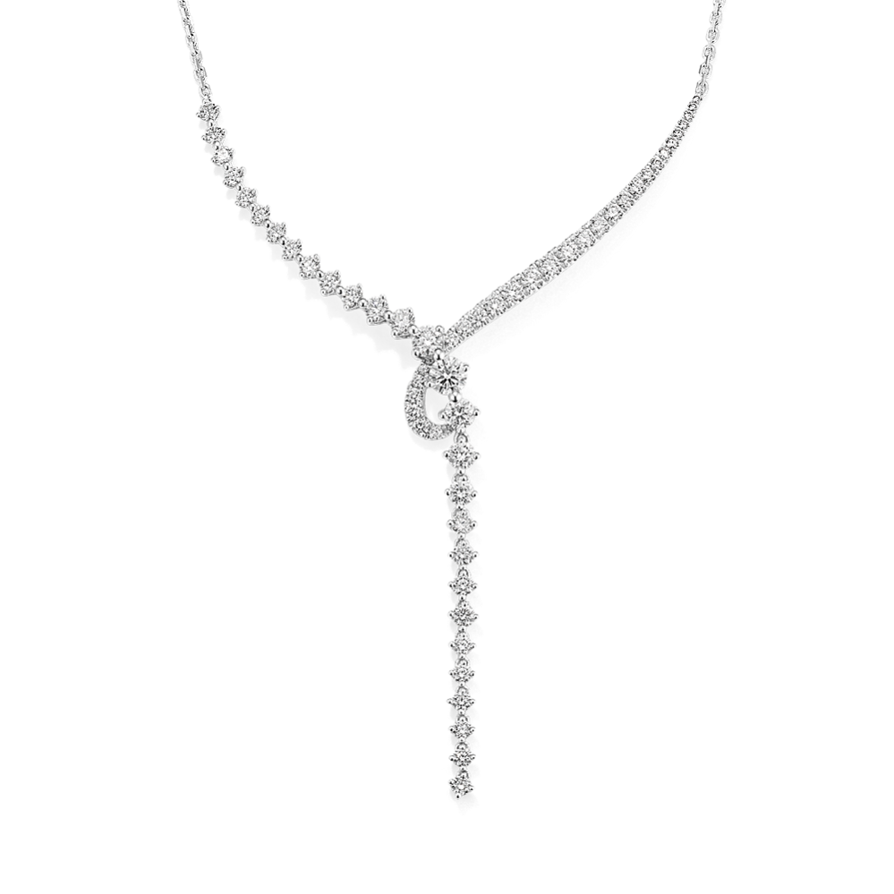 2.65 tcw Diamond Crossover Lariat Necklace