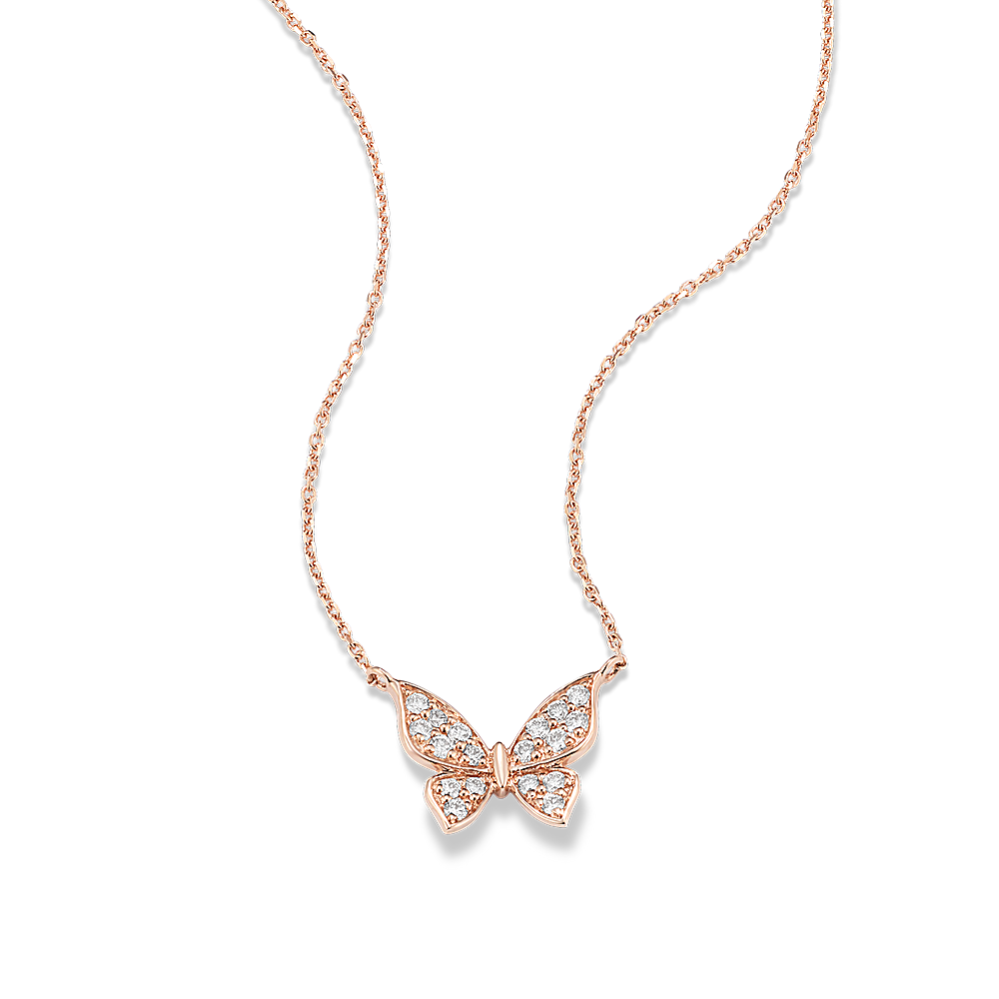 Diamond Butterfly Necklace