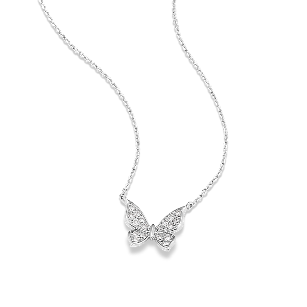 Diamond Butterfly Necklace