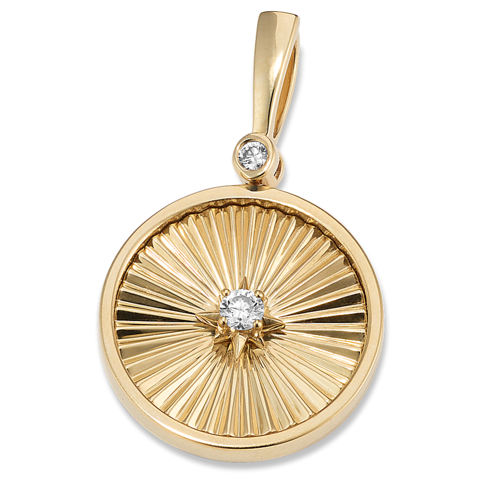 Diamond Accent Fluted North Star Charm